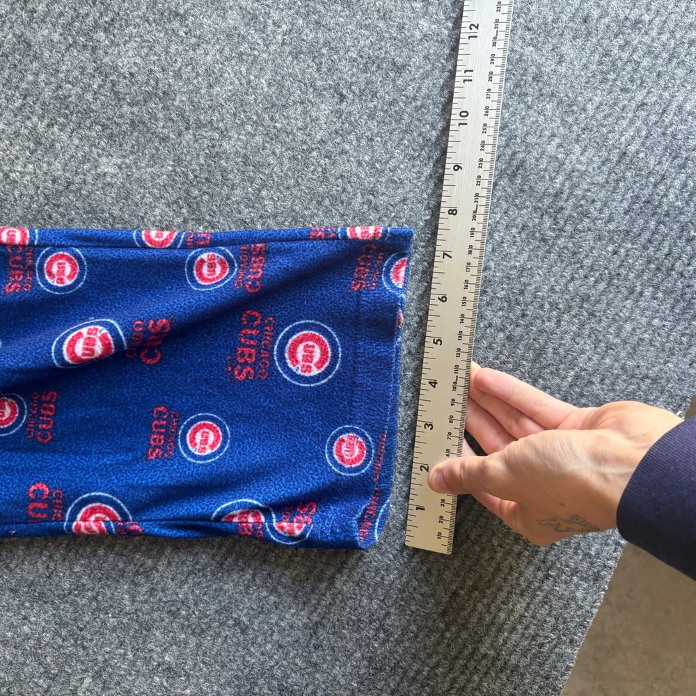 MLB Chicago Cubs Youth Fleece Pajama Pants Blue Red Logo Print Size 8 S Kids - Picture 6 of 6